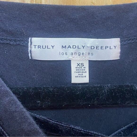 Truly Madly Deeply Lace-Up Babydoll Tank Top in Black Sz XS - Picture 6 of 8
